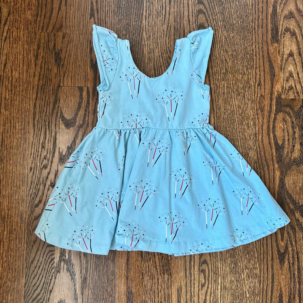 Monica and Andy Sparklers Fireworks Lets Dance Blue Dress | 18-24 Months